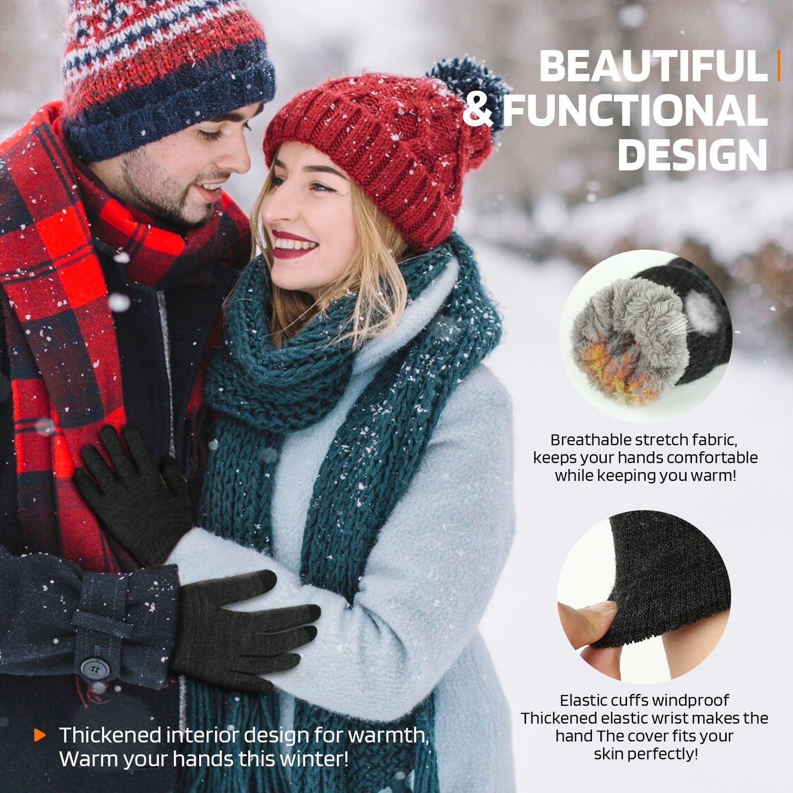 1-5Pairs Winter Outdoor Sports - đánh giá và giá Magic Touch Glove