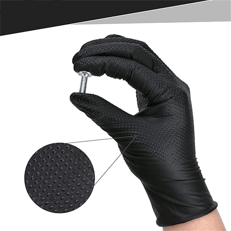 Heavy Duty Black Nitrile Glove - đánh giá và giá Nitrile Mechanic Glove