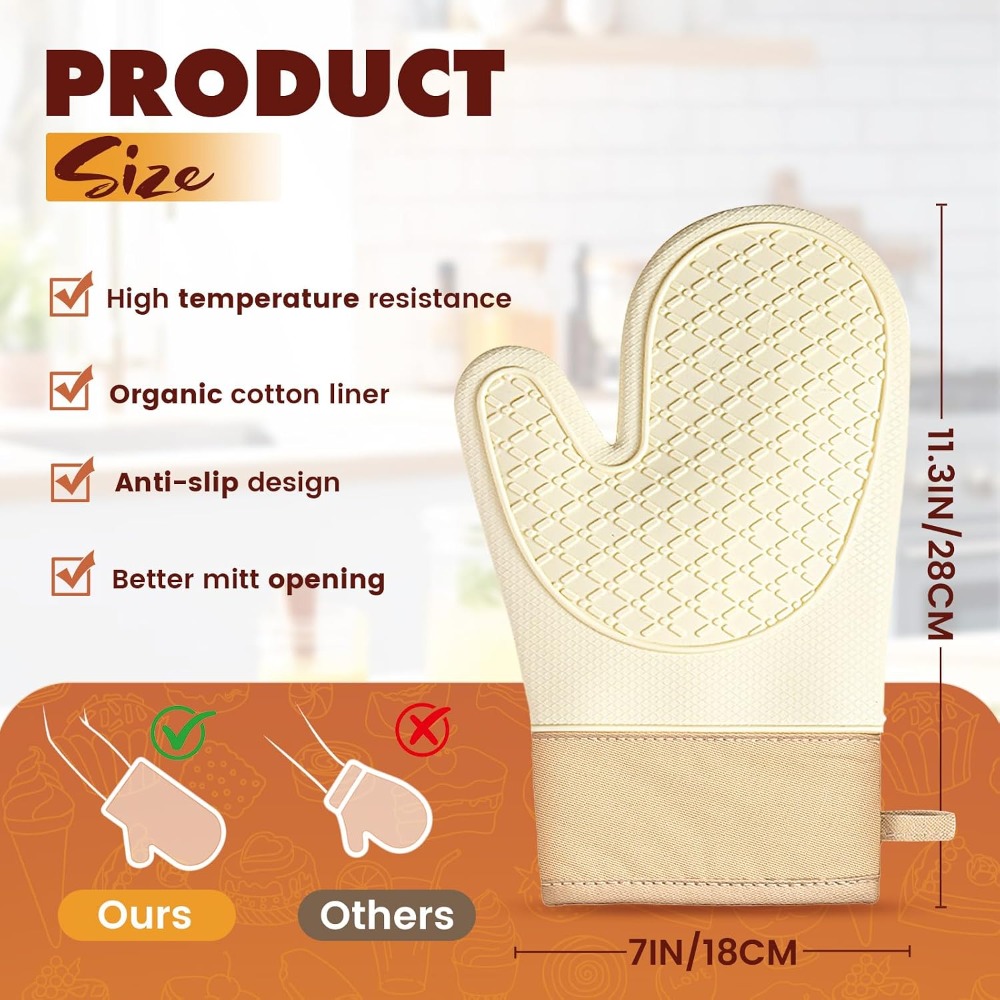 Silicone Heat Resistant Oven M - đánh giá và giá Oven Mitt Silicone