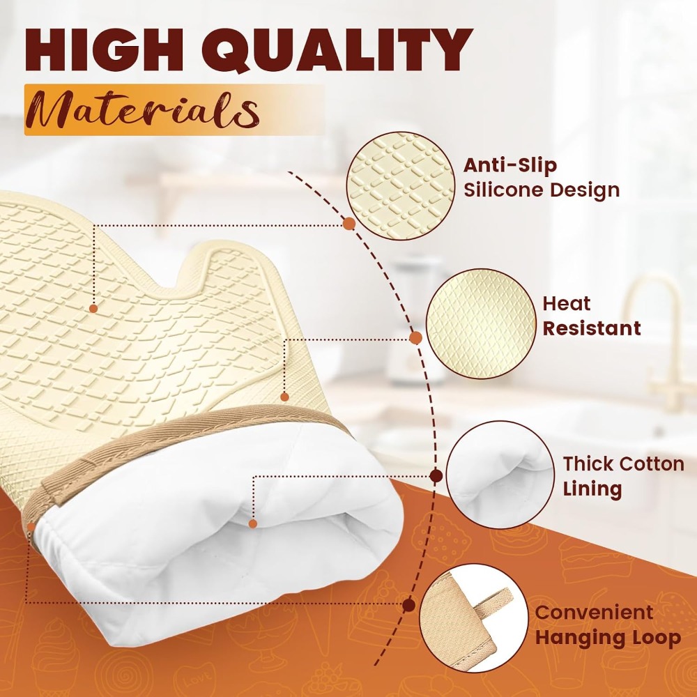 Silicone Heat Resistant Oven M - đánh giá và giá Oven Mitt Silicone