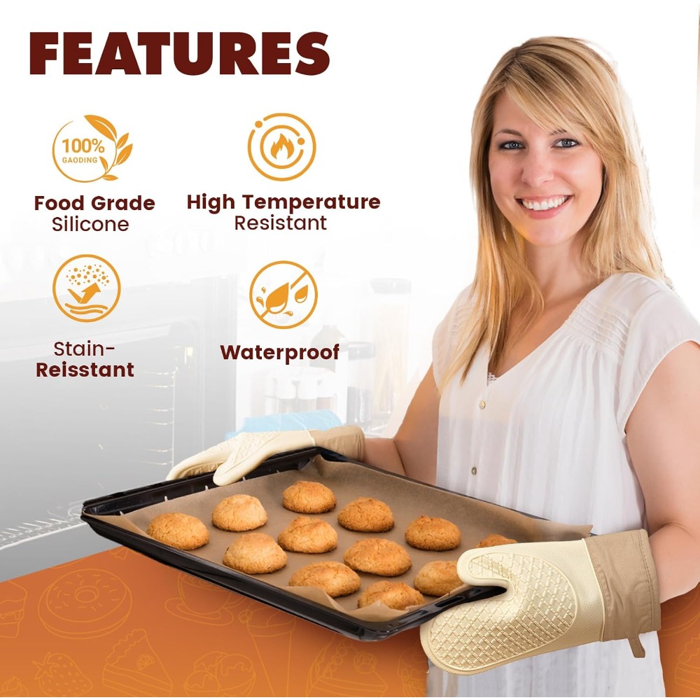 Silicone Heat Resistant Oven M - đánh giá và giá Oven Mitt Silicone