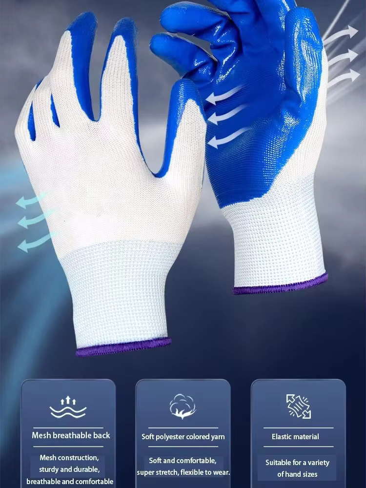 3 Pairs Of Non-slip Wear-resis - đánh giá và giá Nitrile Mechanic Glove