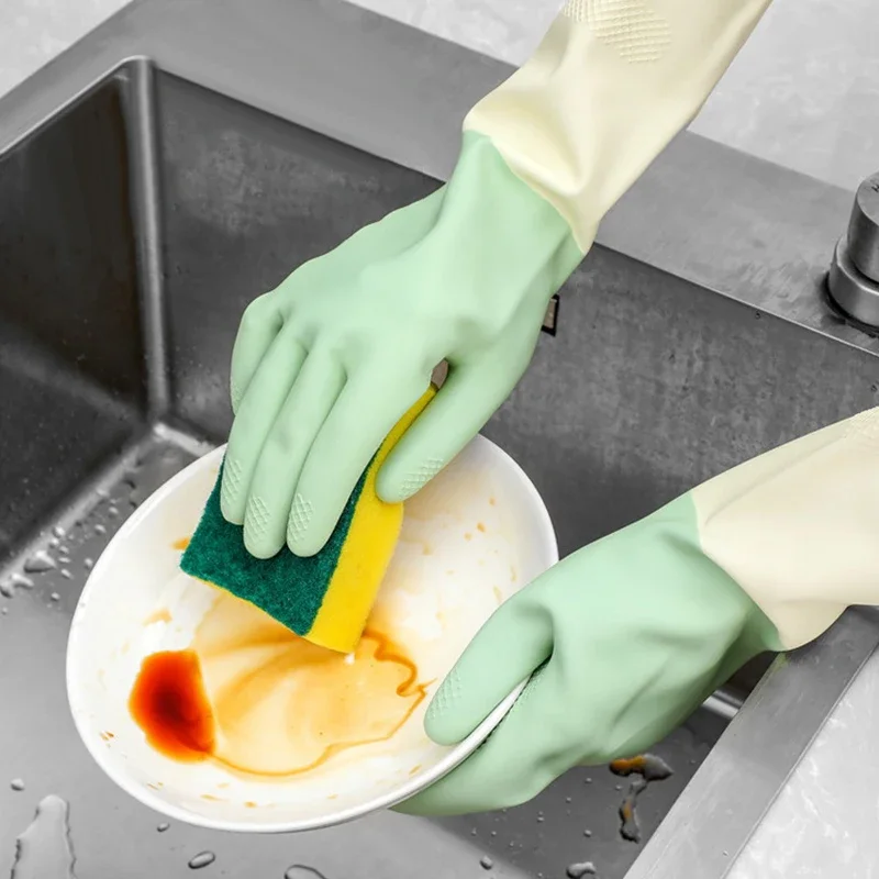 Thickened Kitchen Gloves, Dish - đánh giá và giá Rubber Glove Cleaning