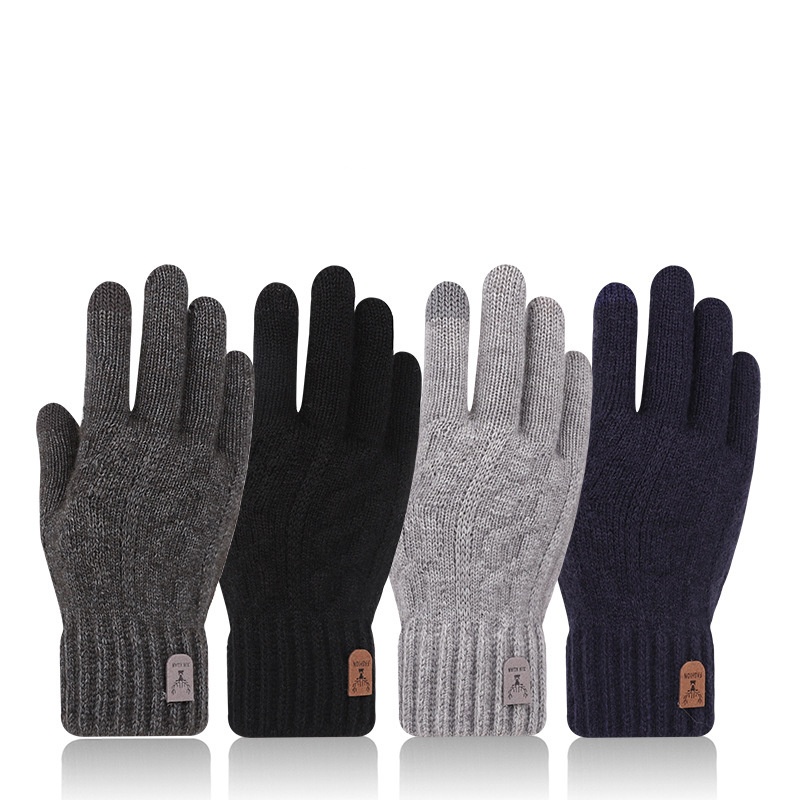 Men Winter Warm Wool Knitted G - đánh giá và giá Wool Glove Lined