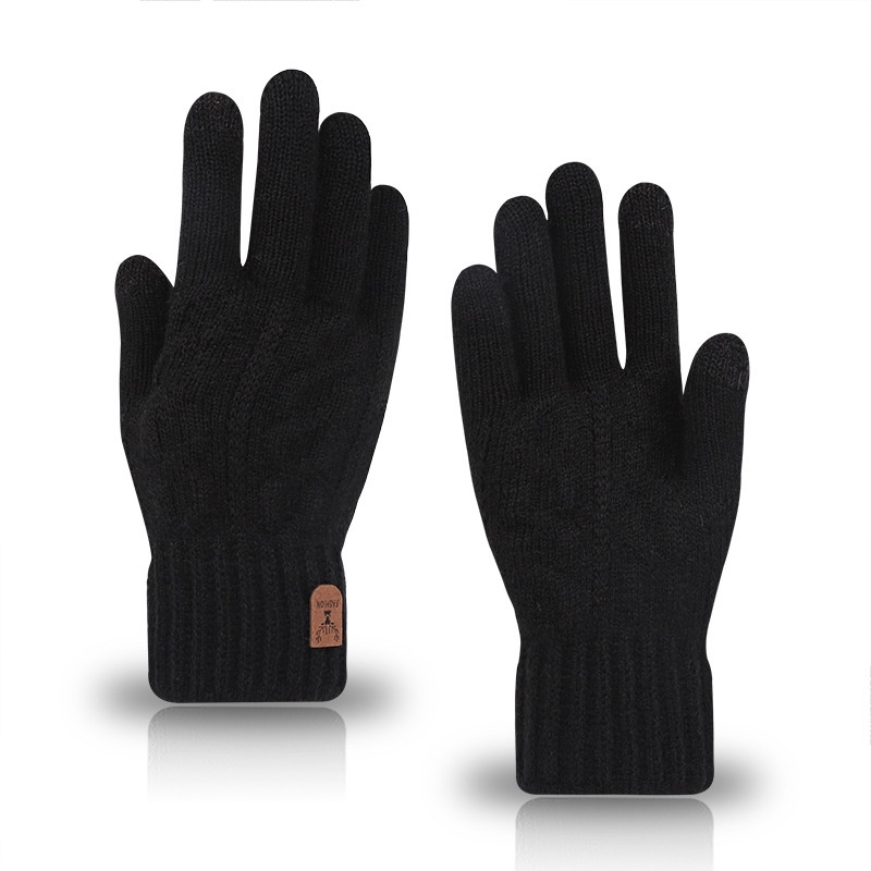 Men Winter Warm Wool Knitted G - đánh giá và giá Wool Glove Lined