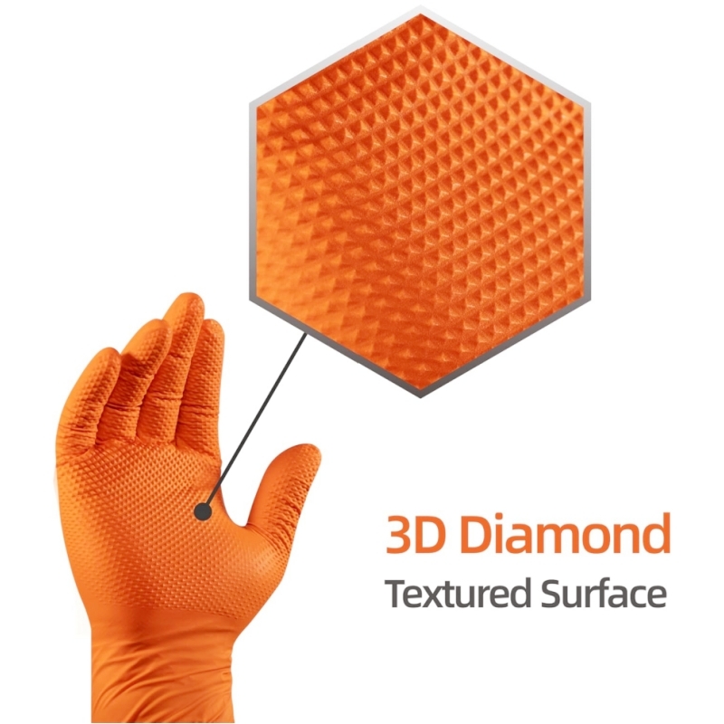 8Mil Heavy Duty Orange Nitrile - đánh giá và giá Nitrile Mechanic Glove
